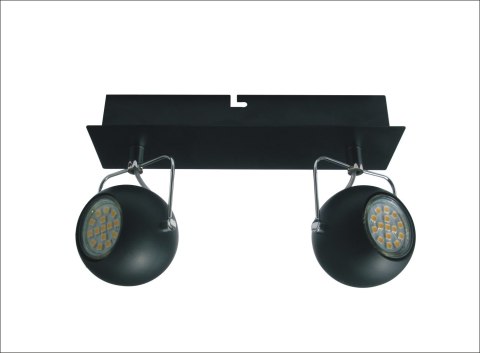 Listwa tony 2x3W LED GU10 czarny matowy