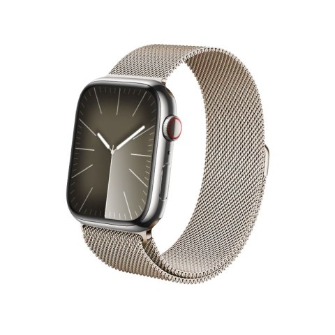 Crong Milano Steel - Pasek ze stali nierdzewnej do Apple Watch 42/44/45/49 mm (szampański)