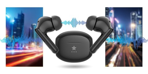 Słuchawki bezprzewodowe Giewont RealSound PRO ANC ENC GWS800-1 Czarne Słuchawki bezprzewodowe Giewont RealSound PRO ANC ENC GWS800-1 Czarne