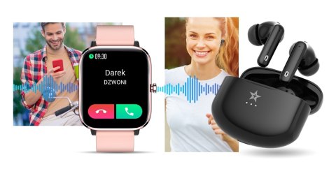Słuchawki bezprzewodowe Giewont RealSound PRO ANC ENC GWS800-1 Czarne Słuchawki bezprzewodowe Giewont RealSound PRO ANC ENC GWS800-1 Czarne