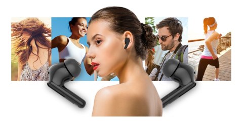 Słuchawki bezprzewodowe Giewont RealSound PRO ANC ENC GWS800-1 Czarne Słuchawki bezprzewodowe Giewont RealSound PRO ANC ENC GWS800-1 Czarne