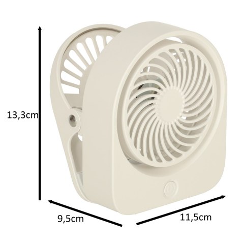 Wentylator wiatrak biurkowy z klipsem USB 11 cm biały Wentylator wiatrak biurkowy z klipsem USB 11 cm biały