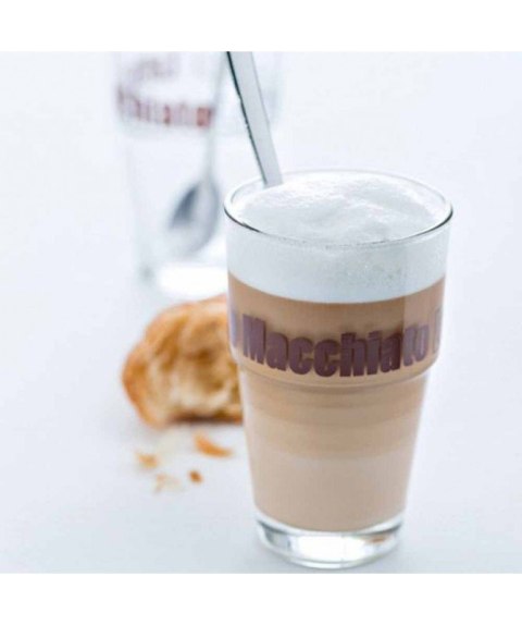 Zestaw 2 szklanek z łyżeczkami Latte Solo - Leonardo Zestaw 2 szklanek z łyżeczkami Latte Solo - Leonardo