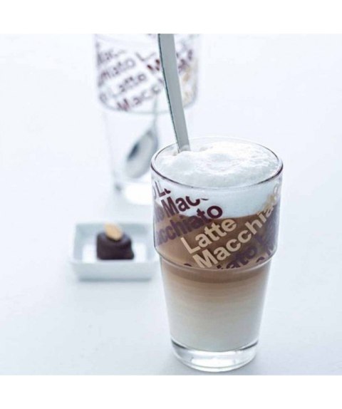 Zestaw 2szklanek z łyżeczkami do Latte Solo - Leonardo Zestaw 2szklanek z łyżeczkami do Latte Solo - Leonardo