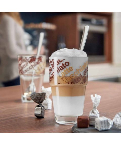 Zestaw 2szklanek z łyżeczkami do Latte Solo - Leonardo Zestaw 2szklanek z łyżeczkami do Latte Solo - Leonardo