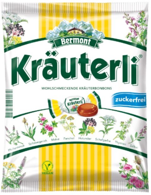 Bermont Kräuterli Original Cukierki bez Cukru 125 g