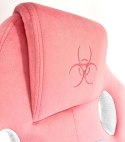 .Fotel obrotowy do biurka CARRERA M ALCANTARA PINK FROST