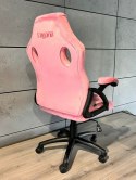 .Fotel obrotowy do biurka CARRERA M ALCANTARA PINK FROST