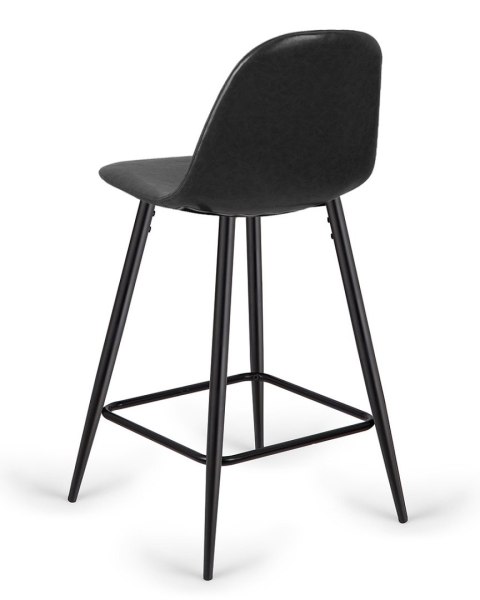 Krzesło barowe AVA BLACK PU hoker BAR Krzesło barowe AVA BLACK PU hoker BAR