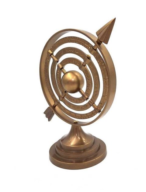 Aluminiowe astrolabium sferyczne strzałkowe - wysokość 30cm - NI9114A Aluminiowe astrolabium sferyczne strzałkowe - wysokość 30cm - NI9114A