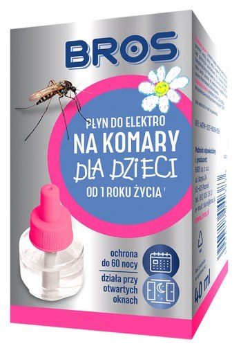 BROS - płyn do elektro na komary dla dzieci od 1 roku życia - 60 nocy