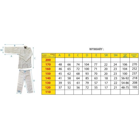 KIMONO ENERO JUDO AIKIDO 120CM NIEBIESKIE KIMONO ENERO JUDO AIKIDO 120CM NIEBIESKIE
