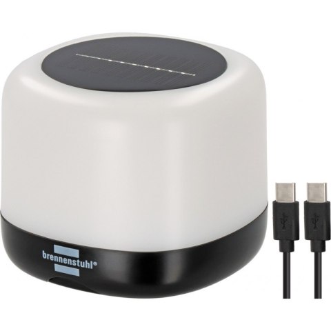 Akumulatorowa lampka kempingowa solarna LED GL 400 AS z USB, IP44, 400lm, power bank, Li-ion 18650 Brennenstuhl 1173740005