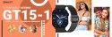 Smartwatch Gravity GT15-1 Czarny Pasek Silikonowy + Czarna Bransoleta