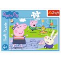 Puzzle 54 mini Świnka Peppa gra w klasy 54 elementy 4+ Trefl 19627