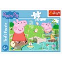 Puzzle 54 mini Świnka Peppa nad jeziorem 54 elementy 4+ Trefl 19625