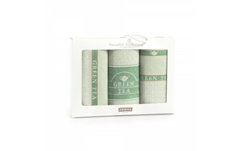 Komplet ścierek kuchennych 3szt Green Tea zielony w pudełku Zwoltex 23 Komplet ścierek kuchennych 3szt Green Tea zielony w pudełku Zwoltex 23