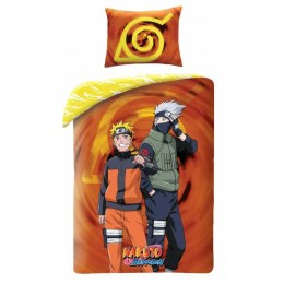 Pościel bawełniana 140x200 Naruto ruda żółta poszewka 70x90 Kids 13 Halantex