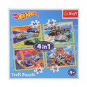 Puzzle Hot Wheels 4w1 Pojazdy Hot Wheels Trefl 34627