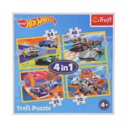 Puzzle Hot Wheels 4w1 Pojazdy Hot Wheels Trefl 34627