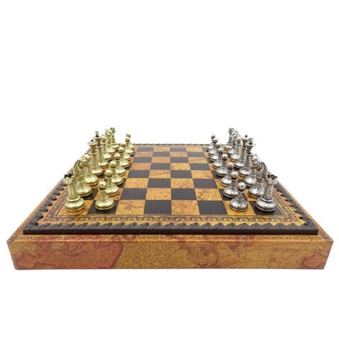 Ekskluzywne metalowe szachy Italfama 28x28 cm - N035 Ekskluzywne metalowe szachy Italfama 28x28 cm - N035