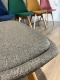 Krzesło skandynawskie MONZA GRANDE Zestaw 4 sztuki GREY FABRIC