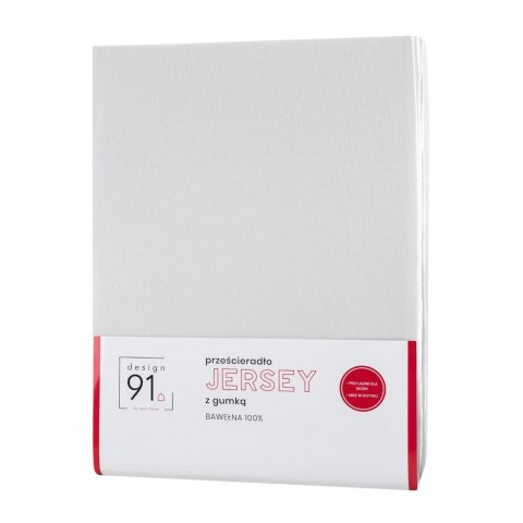 Prześcieradło jersey z gumką 220x200 białe na wysoki materac 30 cm 125 g/m2 Prześcieradło jersey z gumką 220x200 białe na wysoki materac 30 cm 125 g/m2