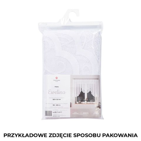 EWELINA Firanka żakardowa gotowa, szerokość 300 x wysokość 160cm, kolor 001 biały 019312/FBL/001/300160/1 EWELINA Firanka żakardowa gotowa, szerokość 300 x wysokość 160cm, kolor 001 biały 019312/FBL/001/300160/1