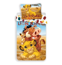 Pościel bawełniana 140x200 Król Lew 9436 Simba Pumba Timon Lion King poszewka 70x90