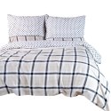 Pościel flanelowa 160x200 Kratka beżowa 31499/1 Flanela 3 Darymex