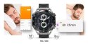 Smartwatch Veltori VT100-1 + Czarny Pasek Silikonowy + Czarny Eko Skóra