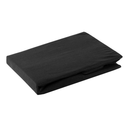 Prześcieradło jersey z gumką 120x200 czarne na wysoki materac 25 cm 125 g/m2 D91 Prześcieradło jersey z gumką 120x200 czarne na wysoki materac 25 cm 125 g/m2 D91