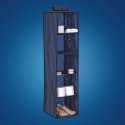 BLUE niebieski wiszący organizer do szafy 5 przegród 30X30X120cm