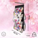 FLORAL w kwiaty wiszący organizer do szafy 5 przegród na torebki, paski 72x42cm