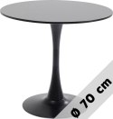 Blat okrągły BLACK 70 cm CZARNY