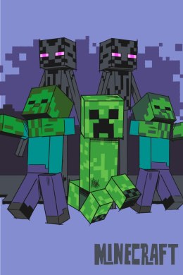 Kocyk z mikrofibry 100x150 Minecraft Mobs coming for you Kids25