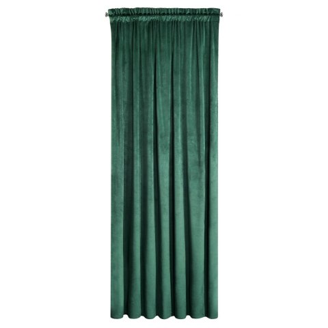 Zasłona gotowa na taśmie 135x270 Rosa zielona ciemna welurowa D91 Zasłona gotowa na taśmie 135x270 Rosa zielona ciemna welurowa D91