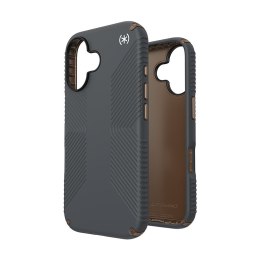 Speck Presidio2 Grip - Etui iPhone 16 (Charcoal Grey / Cool Bronze / White)