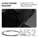 Crong Hybrid Frost MAG Cover - Etui z MagSafe do iPhone 16 (czarny)