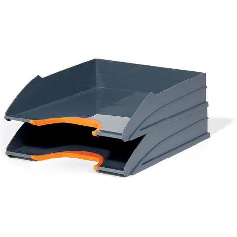 Półka na dokumenty Durable Varicolor A4 szaro-pomarańczowa (2) Półka na dokumenty Durable Varicolor A4 szaro-pomarańczowa (2)