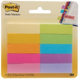 Zakładki Post-it 12.7x44.4mm 10 kolorów (10x50)