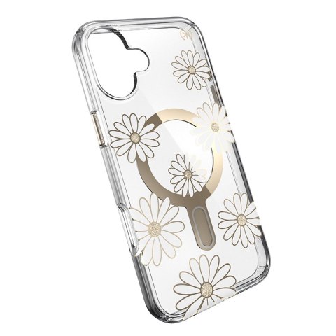 Speck Presidio Lux ClickLock & MagSafe - Etui iPhone 16 Plus (Sunshine Daisies / Clear / Gold) Speck Presidio Lux ClickLock & MagSafe - Etui iPhone 16 Plus (Sunshine Daisies / Clear / Gold)