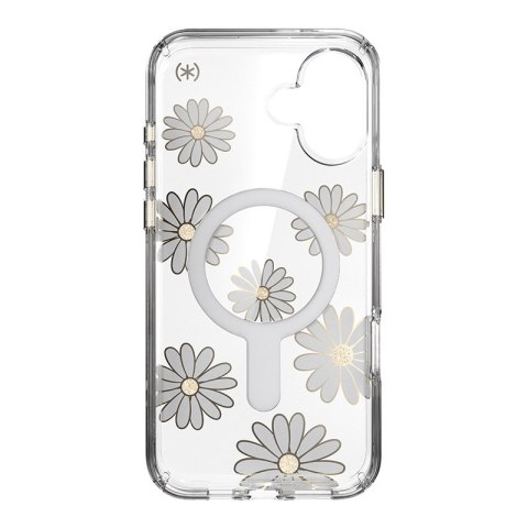 Speck Presidio Lux ClickLock & MagSafe - Etui iPhone 16 Plus (Sunshine Daisies / Clear / Gold) Speck Presidio Lux ClickLock & MagSafe - Etui iPhone 16 Plus (Sunshine Daisies / Clear / Gold)
