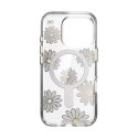 Speck Presidio Lux ClickLock & MagSafe - Etui iPhone 16 Pro (Sunshine Daisies / Clear / Gold)