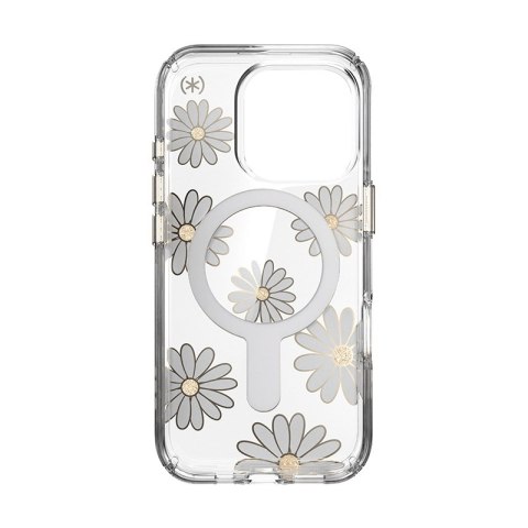 Speck Presidio Lux ClickLock & MagSafe - Etui iPhone 16 Pro (Sunshine Daisies / Clear / Gold) Speck Presidio Lux ClickLock & MagSafe - Etui iPhone 16 Pro (Sunshine Daisies / Clear / Gold)
