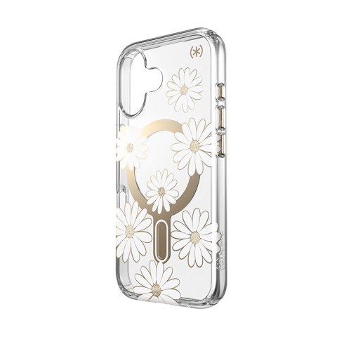 Speck Presidio Lux ClickLock & MagSafe - Etui iPhone 16 (Sunshine Daisies / Clear / Gold) Speck Presidio Lux ClickLock & MagSafe - Etui iPhone 16 (Sunshine Daisies / Clear / Gold)