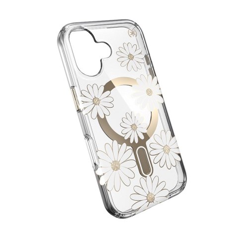 Speck Presidio Lux ClickLock & MagSafe - Etui iPhone 16 (Sunshine Daisies / Clear / Gold) Speck Presidio Lux ClickLock & MagSafe - Etui iPhone 16 (Sunshine Daisies / Clear / Gold)