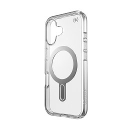 Speck Presidio Perfect-Clear ClickLock & MagSafe - Etui iPhone 16 (Clear / Chrome Finish / Serene Silver)