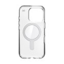 Speck Presidio Perfect-Clear ClickLock & MagSafe - Etui iPhone 16 Pro (Clear / Chrome Finish / Serene Silver)