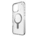 Speck Presidio Perfect-Clear Grip ClickLock & MagSafe - Etui iPhone 16 Pro Max (Clear / Chrome Finish / Serene Silver)